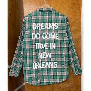 Disney x Cakeworthy Tiana Princess & The Frog New Orleans Plaid Shirt Size M